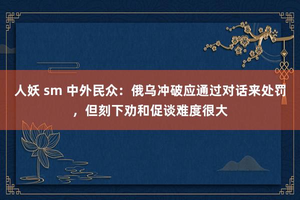 人妖 sm 中外民众：俄乌冲破应通过对话来处罚，但刻下劝和促谈难度很大