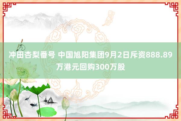 冲田杏梨番号 中国旭阳集团9月2日斥资888.89万港元回购300万股