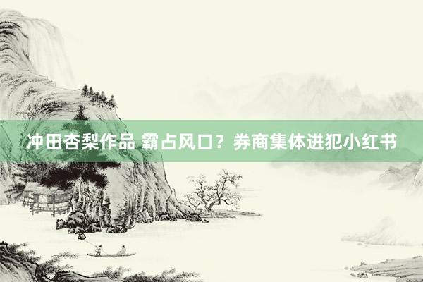 冲田杏梨作品 霸占风口？券商集体进犯小红书