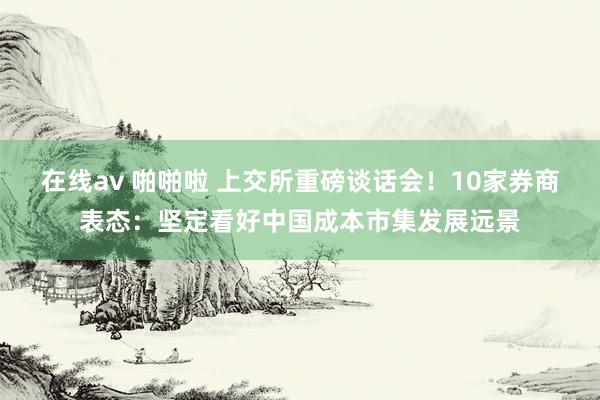 在线av 啪啪啦 上交所重磅谈话会！10家券商表态：坚定看好中国成本市集发展远景
